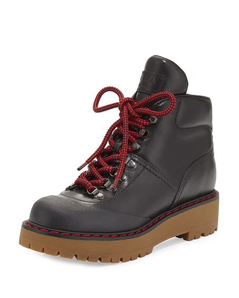 prada lace up hiking boots